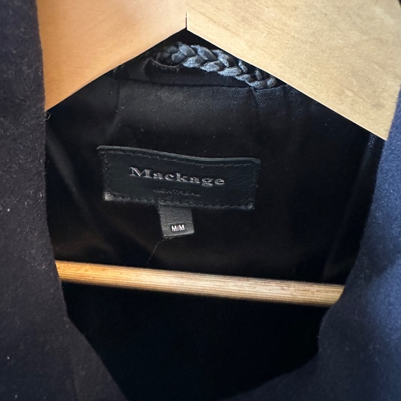 Mackage Dale belted Navy wool trench - Picture 4 of 10